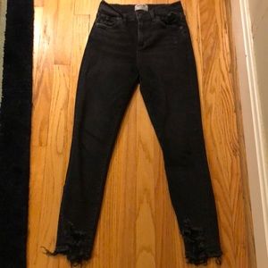 AGOLDE - SOPHIE BLK WASH CROP JEANS